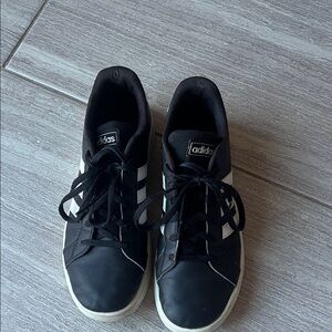 Adidas Big kid Black and White Sneakers